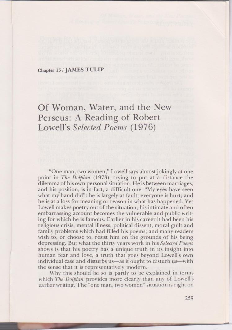 Robert Lowell's Selected Poems 1976 - 1 001