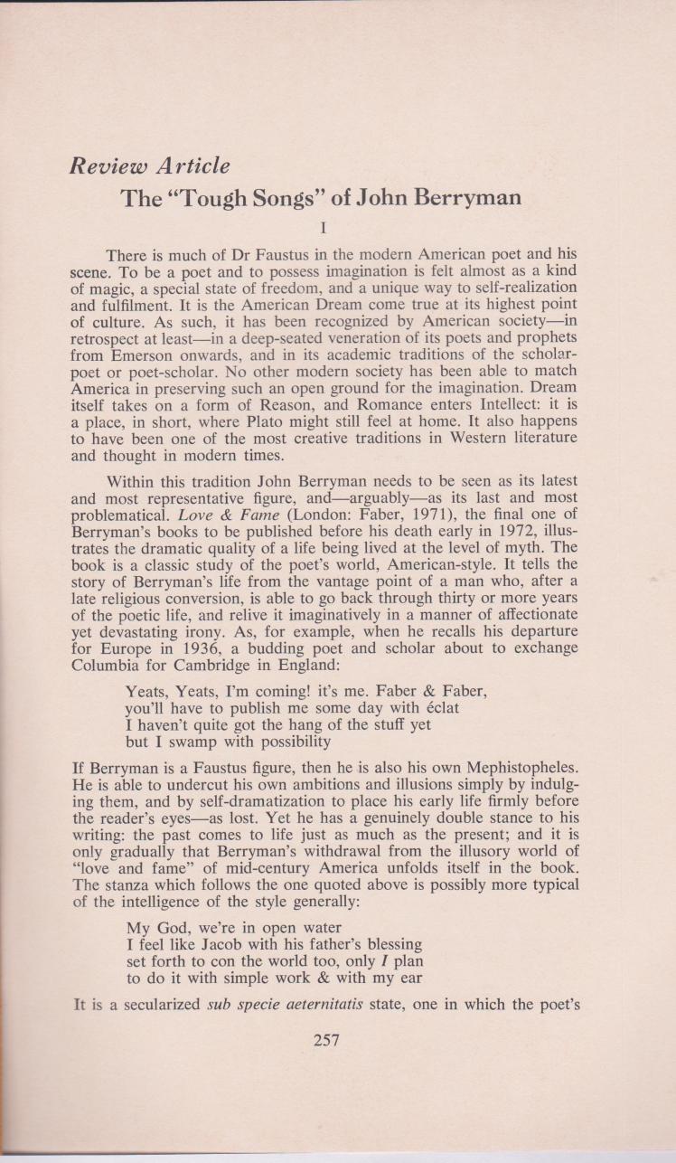 Berryman's Tough Songs 001